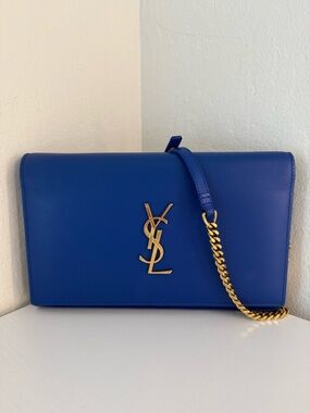YSL SAINT LAURENT Monogram Kate Clutch Wallet on Chain